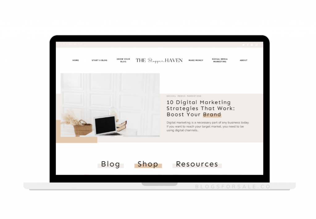 blog for sale 